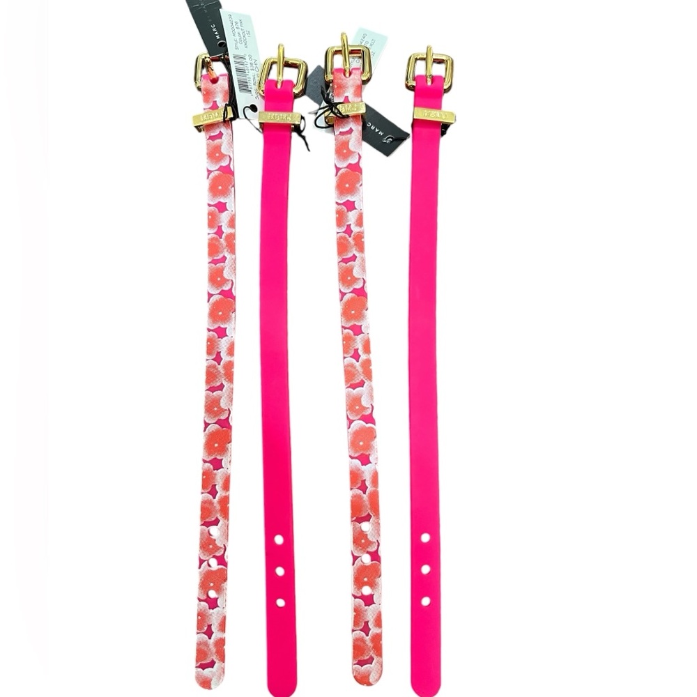 Set of 4 MARC JACOBS RUBBER Pink BRACELETs Total $152 retail
